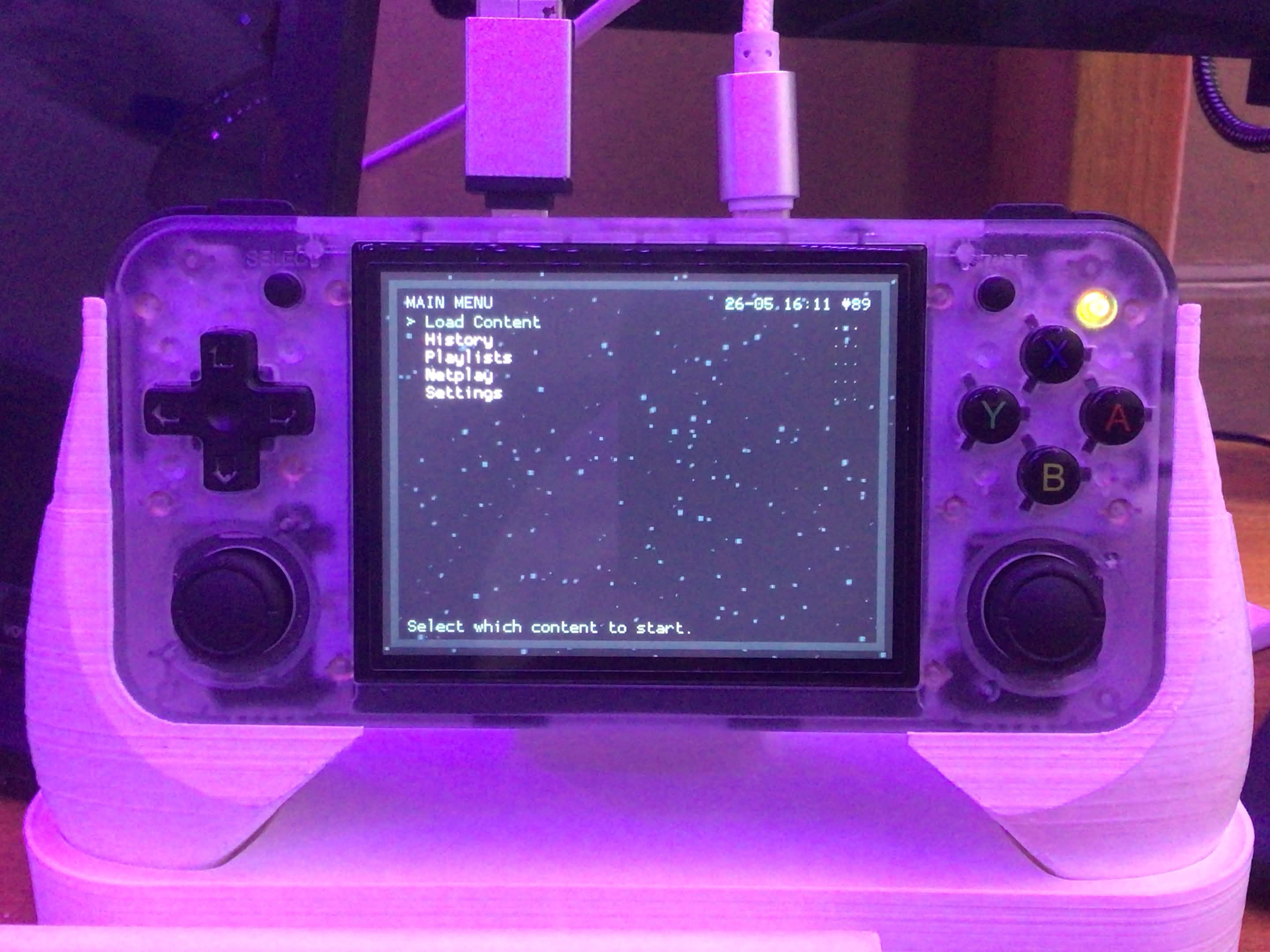Main menu